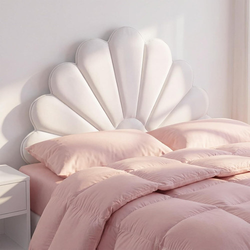 Creamy white scalloped velvet - white,