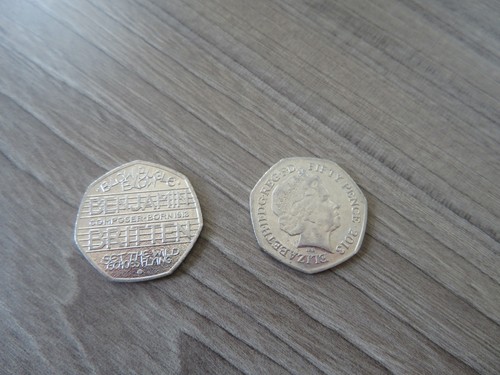 2013 benjamin britten 50p - 2013,