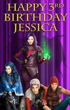 DESCENDANTS PERSONALISED BIRTHDAY DOOR BANNER