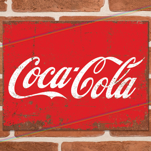 Coca cola logo metal - sign, man
