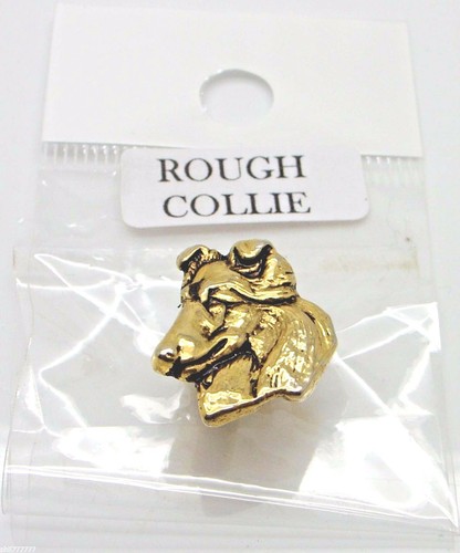 Rough collie head badge - collie,