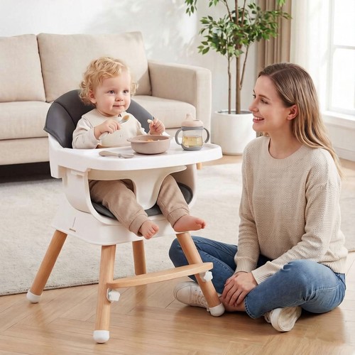 Wooden convertible highchair - wooden,