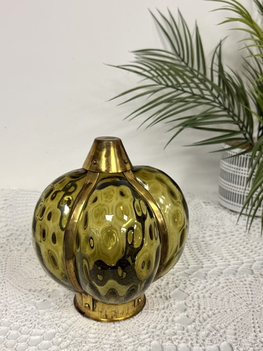 Vintage dimpled bulbous glass - dimpled,