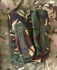 BRITISH ARMY ISSUE Double Ammunition pouch x1 WEBBING PLCE DPM Woodland NEW 2010