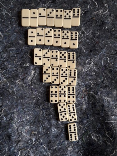 Dominoes double six plastic - six,,