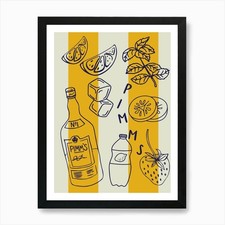 Pimms Cocktail Recipe Art