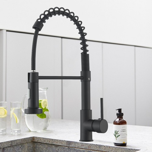 Black monobloc kitchen - monobloc, sink