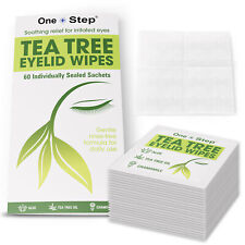 Tea Tree Eyelid Wipes Soothing Relief for Irritated Eyes 60 Individually Sealed