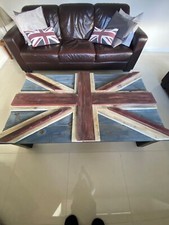 UNION JACK WOODEN COFFEE TABLE