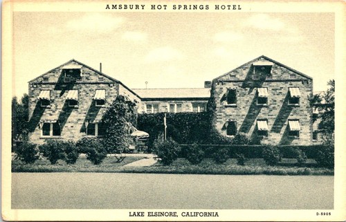 Postcard lake elsinore amsbury - lake,