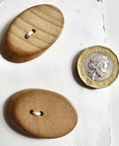 Two vintage hole - two, wooden