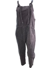 WOMEN'S Grey Corduroy Jumpsuit One-Piece Adjustable Straps Size M