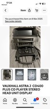 Vauxhall Astra CD400 Radio Inc Head unit