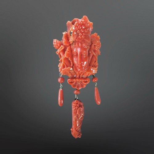 Antique italian carved coral - italian,