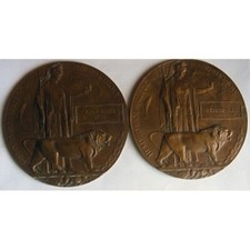 ww1 death penny X 2! BROTHERS