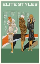 Woman Vintage Fashion 1920sTravel art Deco print wall gift poster