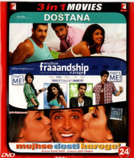 DOSTANA - MUJHSE FRAAANDSHIP KAROGE - MUJHSE DOSTI KAROGE - 3 IN 1 BOLLYWOOD DVD