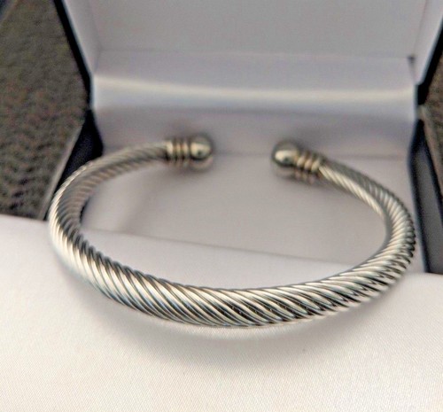 Silver stainless steel twisted - silver,