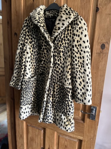 Topshop leopard faux fur coat - faux,