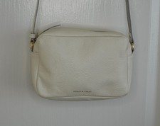 Honey & Toast Katie Leather Camera Bag Cream Crossbody Handbag Grain