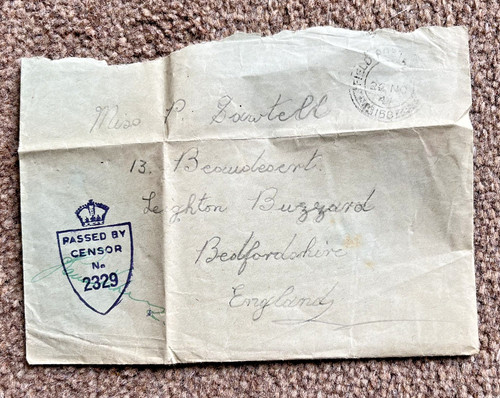 Ww2 censored letter envelope - ww2,