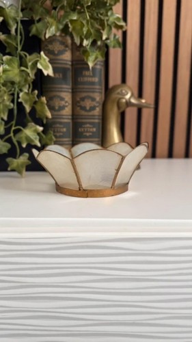 Capiz shell lampshade topper - shell,