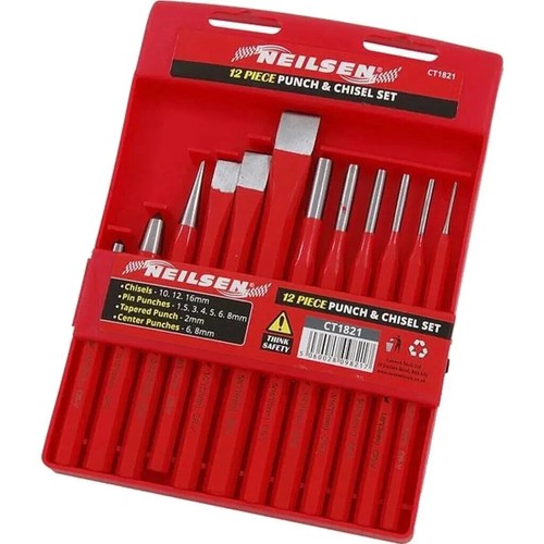 Neilsen 12pc punch chisel - 12pc,