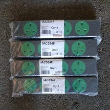 4 x Electrak IAC534F 4 Gang Socket Module Green