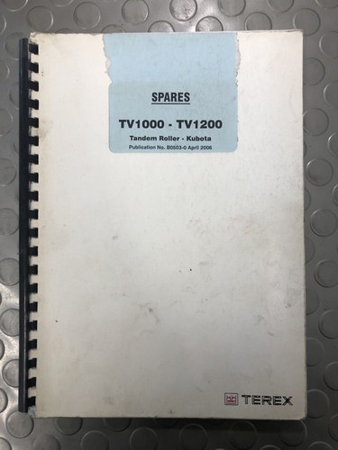 Terex spares manual tv1000 - terex,
