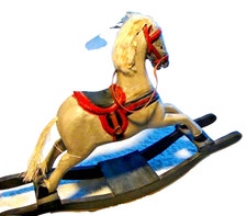 Vintage Wooden Rocking Horse
