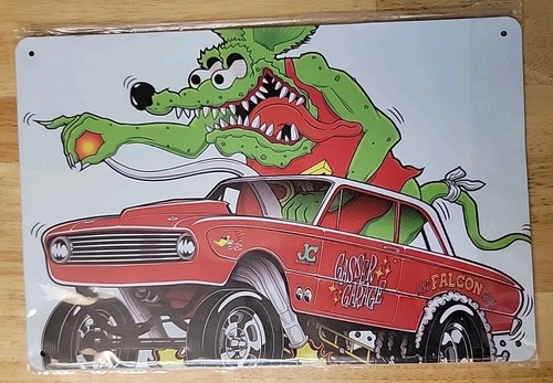 Rat fink riding falcon tin - fink,