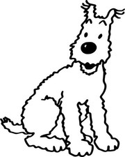 Tintin Snowy Dog Decal /