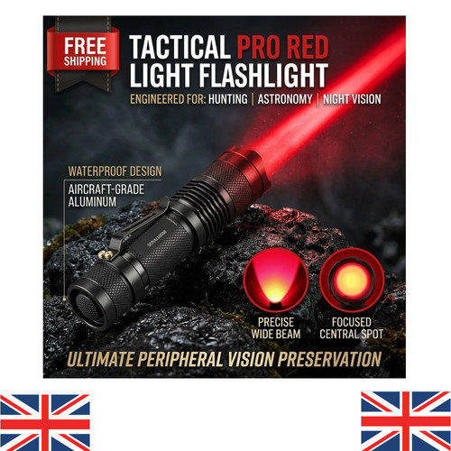 Red light leds flashlight - light,