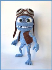 Crochet pattern copy Crazy Frog lifelike  pattern sport yarn large 35cm 309