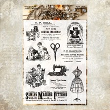 Retro Postmark Plants Clear