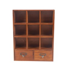 9 Grids Wooden Shelf Storage