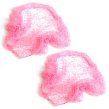 2 x PINK SLUMBER NETS Hair Bun
