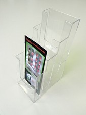Counter Top Brochure / Leaflet Holder / Rack 4 x Trifold Pockets (1/3rd A4)