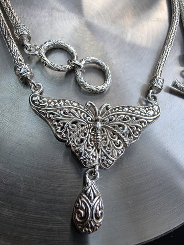 Beautiful 925 silver - silver, butterfly