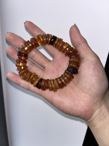 Baltic sea amber disc bead - sea,