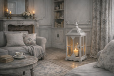 Vintage Tall Paris Grey Wooden