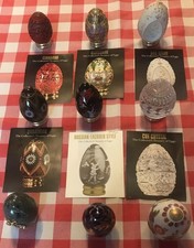 Franklin Mint  The Collector's Treasury of Eggs, 9 eggs Total   1988-1990 Bundle