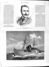 Original Old Antique Print