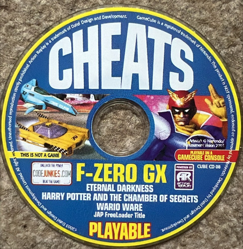 Gamecube cheats disc - cheats, only*