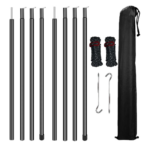 Adjustable tent pole tarp - adjustable,