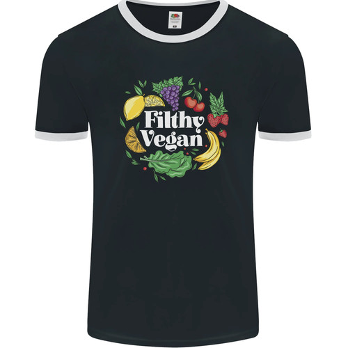 Filthy vegan mens ringer - vegan,