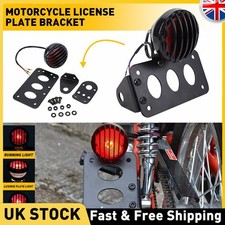 LED License Plate Mount Holder Bracket with Brake Tail Light For Motorcycle Bike