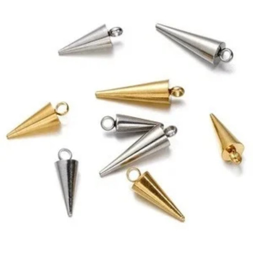 10pcs stainless steel cone - stainless,