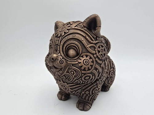 Steampunk pomeranian bust - steampunk,