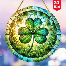 HD Shamrock Round Sun Catcher